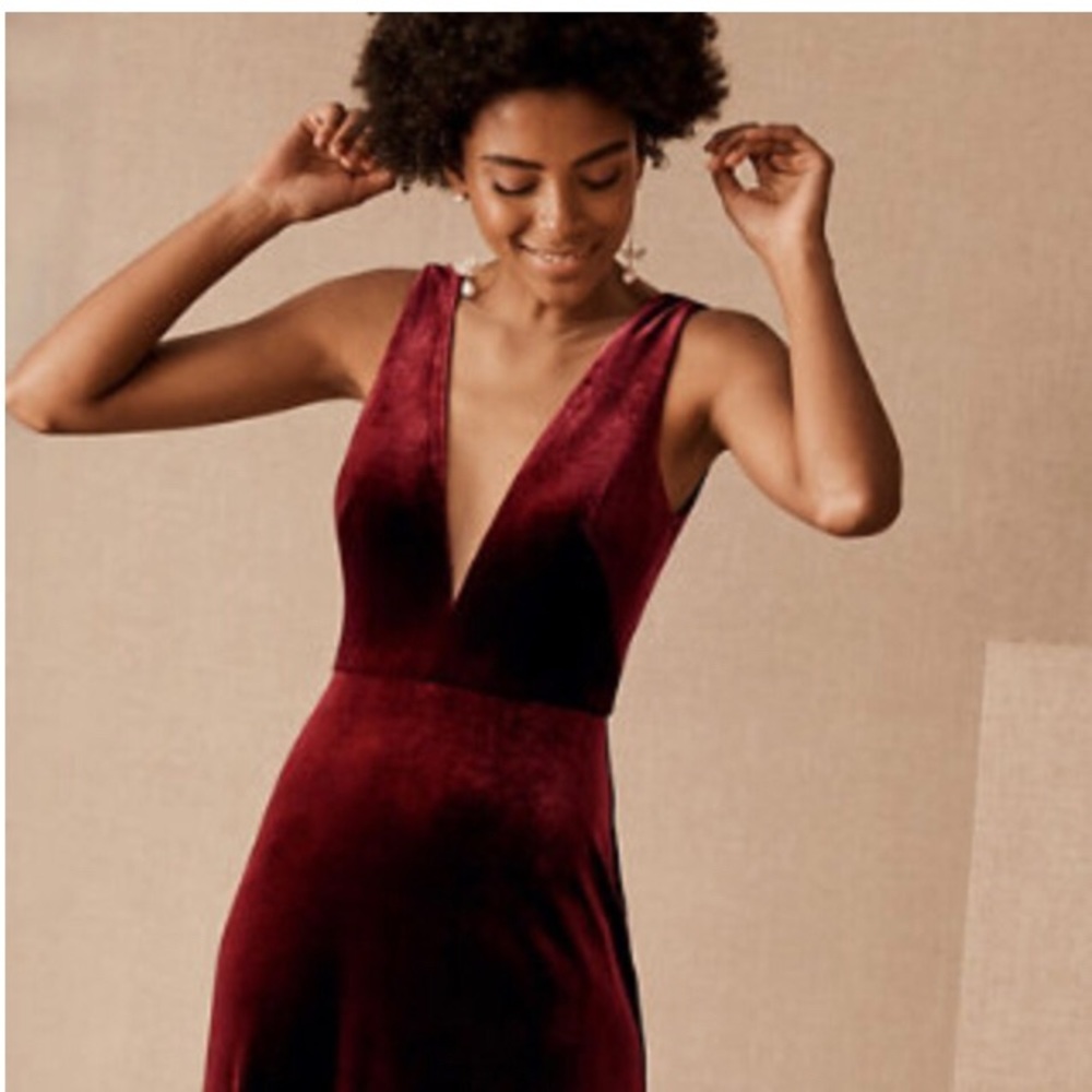 BHLDN Jenny Yoo Logan Velvet Maxi Dress